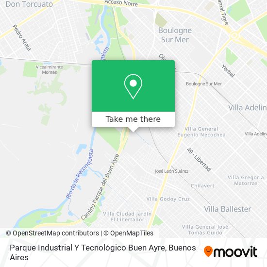 Parque Industrial Y Tecnológico Buen Ayre map