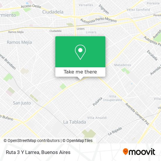 Mapa de Ruta 3 Y Larrea