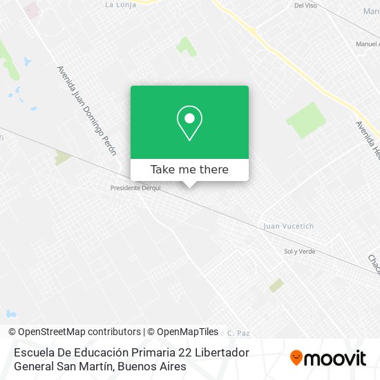 Escuela De Educación Primaria 22 Libertador General San Martín map