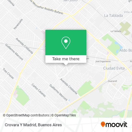 Crovara Y Madrid map