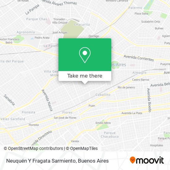 Neuquén Y Fragata Sarmiento map