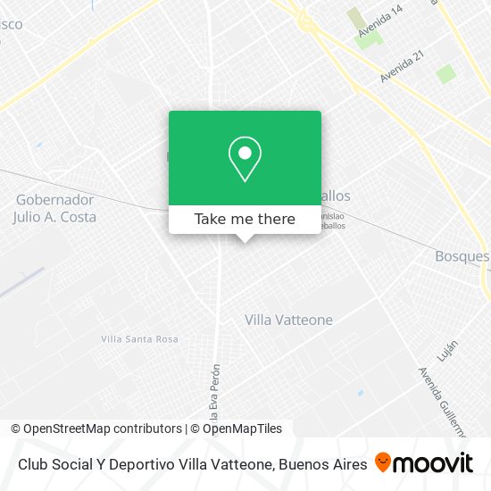 Club Social Y Deportivo Villa Vatteone map