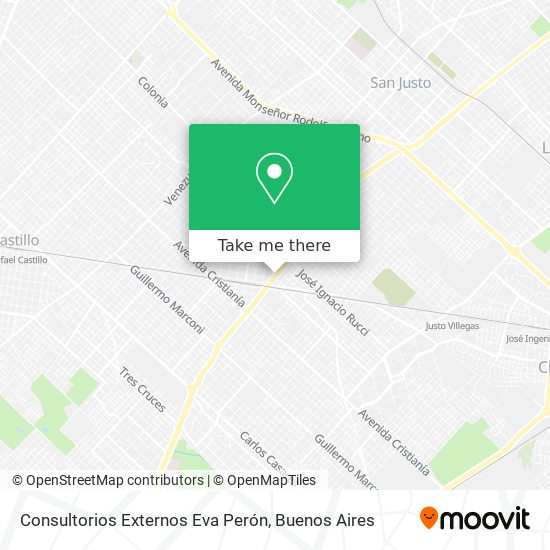 Mapa de Consultorios Externos Eva Perón