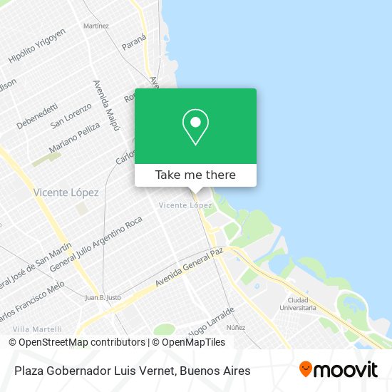 Plaza Gobernador Luis Vernet map