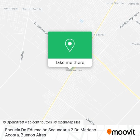 Escuela De Educación Secundaria 2 Dr. Mariano Acosta map