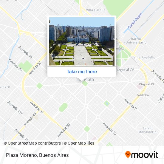 Plaza Moreno map