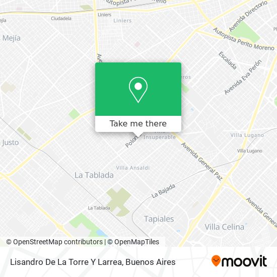 Lisandro De La Torre Y Larrea map