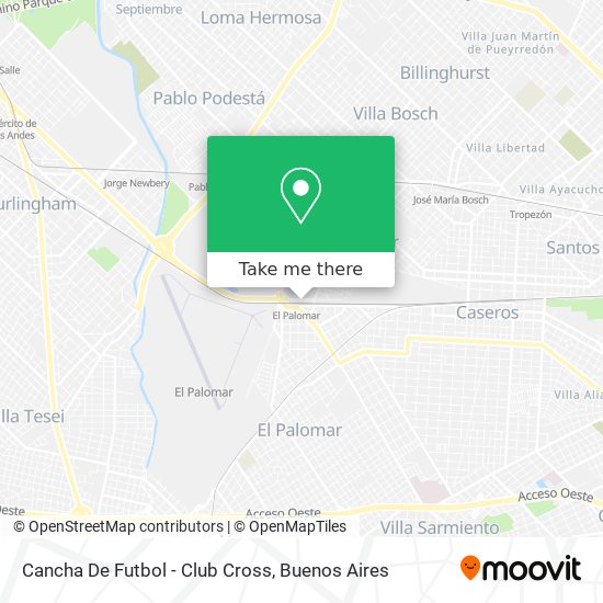 Cancha De Futbol - Club Cross map