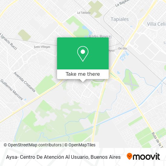 Aysa- Centro De Atención Al Usuario map