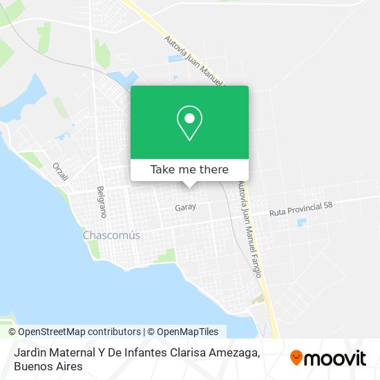 Mapa de Jardìn Maternal Y De Infantes Clarisa Amezaga