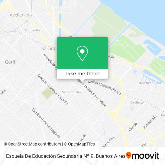 Escuela De Educación Secundaria Nº 9 map