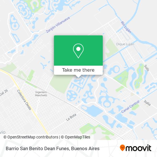 Barrio San Benito  Dean Funes map