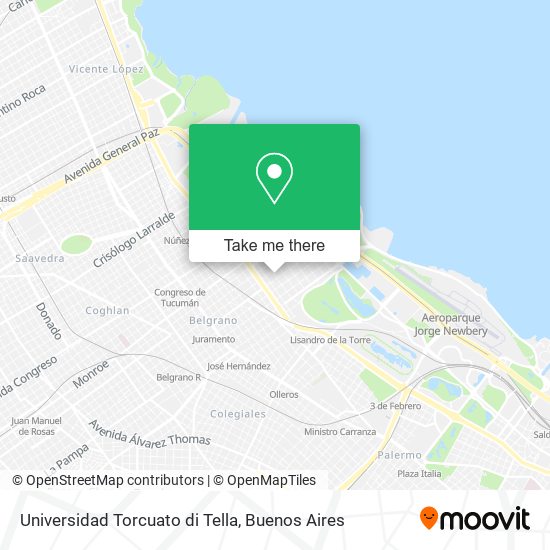 Universidad Torcuato di Tella map