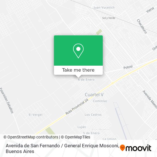 Avenida de San Fernando / General Enrique Mosconi map