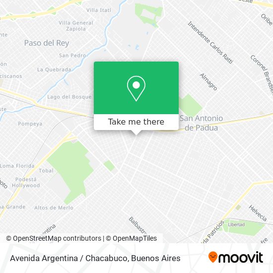 Mapa de Avenida Argentina / Chacabuco