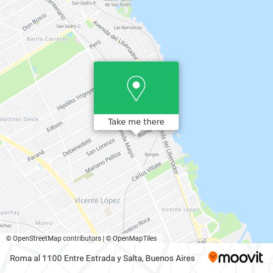 Mapa de Roma al 1100 Entre Estrada y Salta