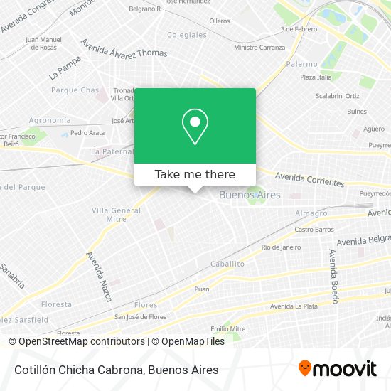 Cotillón Chicha Cabrona map