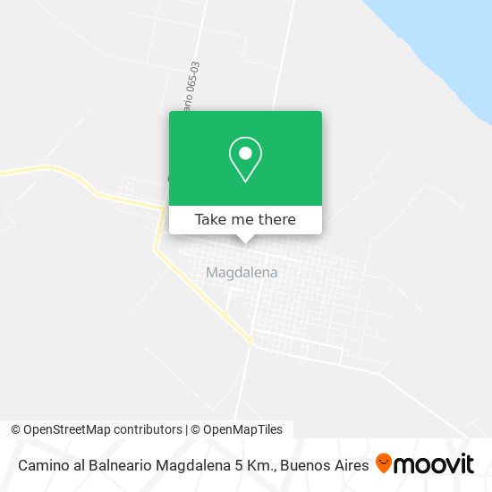 Mapa de Camino al Balneario Magdalena 5 Km.