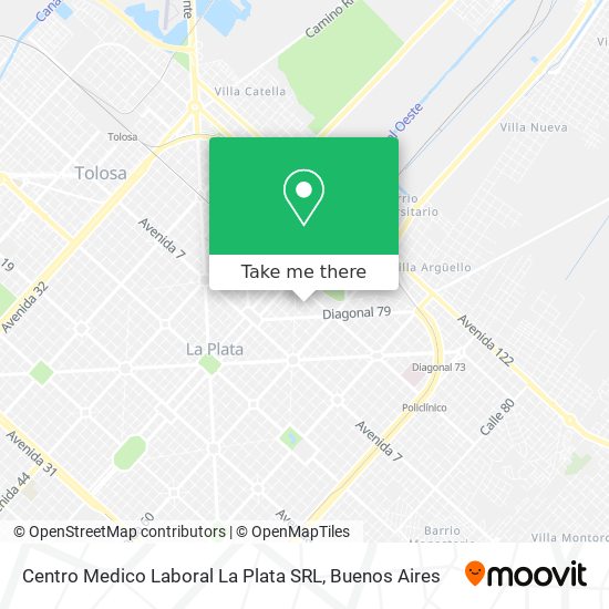 Mapa de Centro Medico Laboral La Plata SRL