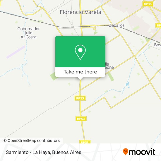 Sarmiento - La Haya map