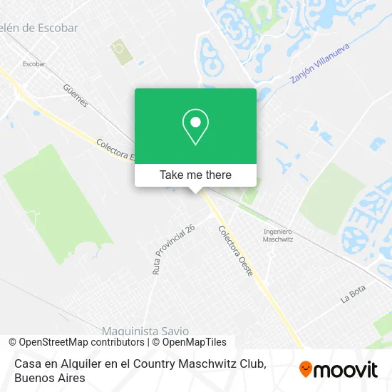 Mapa de Casa en Alquiler en el Country Maschwitz Club