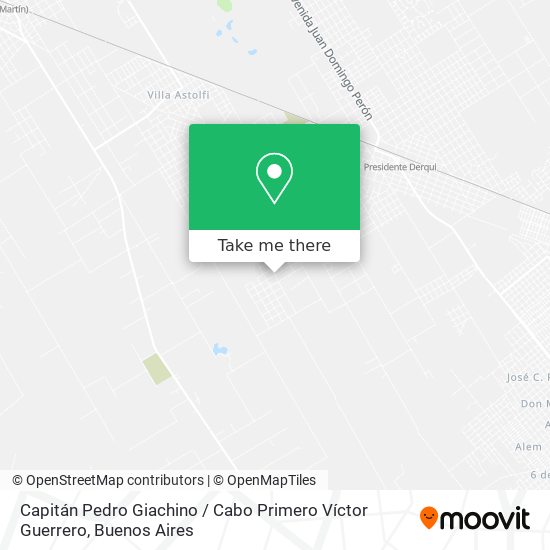 Capitán Pedro Giachino / Cabo Primero Víctor Guerrero map