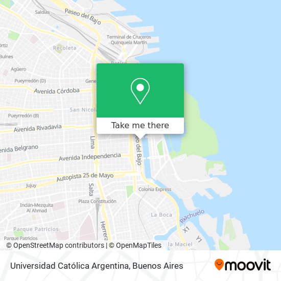 Universidad Católica Argentina map
