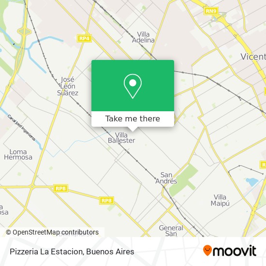 Mapa de Pizzeria La Estacion