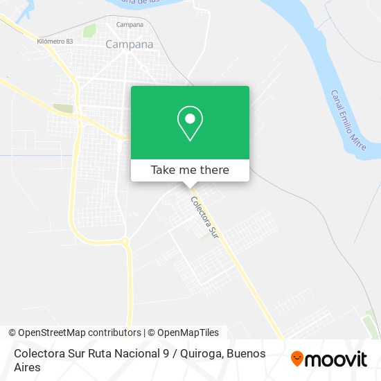 Colectora Sur Ruta Nacional 9 / Quiroga map
