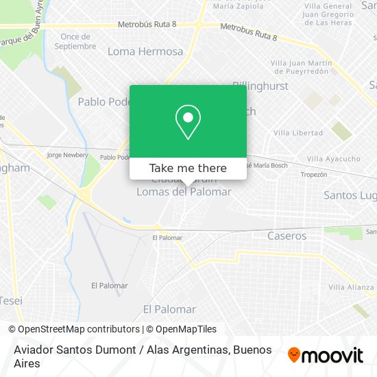 Aviador Santos Dumont / Alas Argentinas map