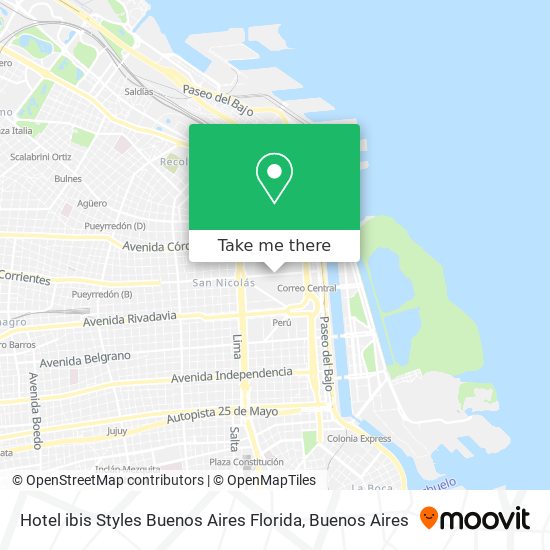 Hotel ibis Styles Buenos Aires Florida map