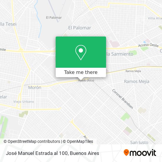 José Manuel Estrada  al 100 map