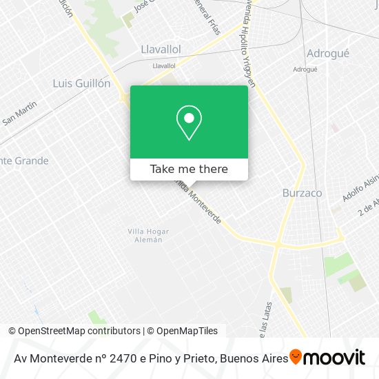 Av  Monteverde nº 2470 e Pino y Prieto map