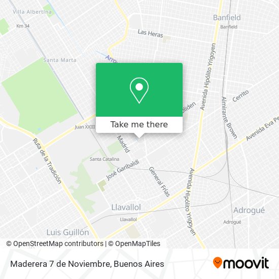 Maderera 7 de Noviembre map