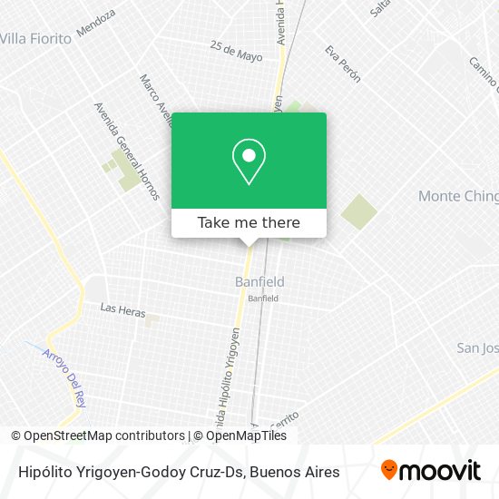 Hipólito Yrigoyen-Godoy Cruz-Ds map