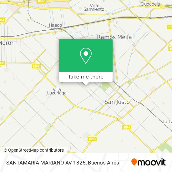 Mapa de SANTAMARIA  MARIANO AV  1825