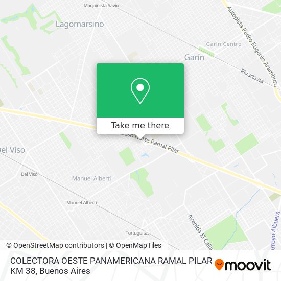COLECTORA OESTE  PANAMERICANA RAMAL PILAR  KM 38 map