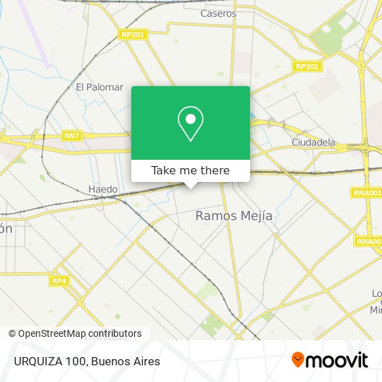 URQUIZA 100 map