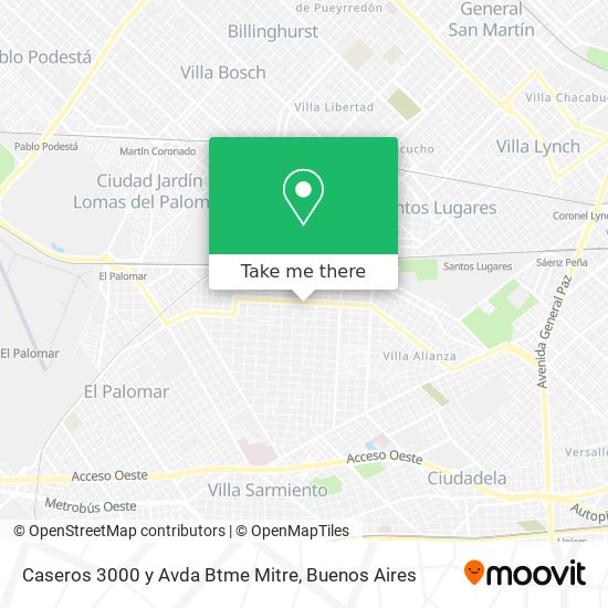 Caseros 3000 y Avda   Btme  Mitre map