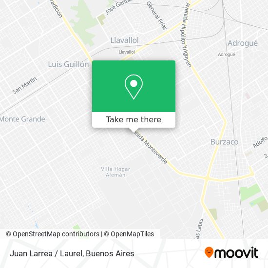 Juan Larrea / Laurel map