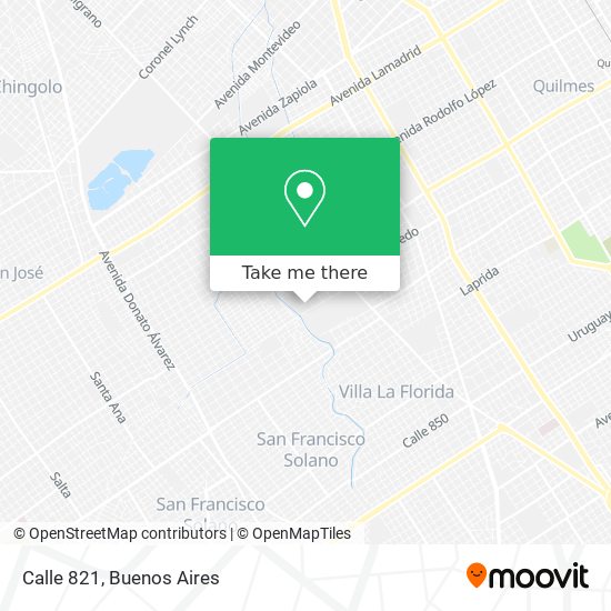 Calle 821 map