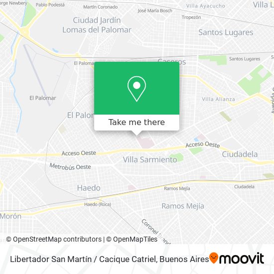 Libertador San Martín / Cacique Catriel map