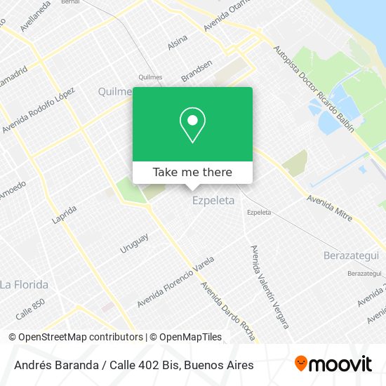 Mapa de Andrés Baranda / Calle 402 Bis