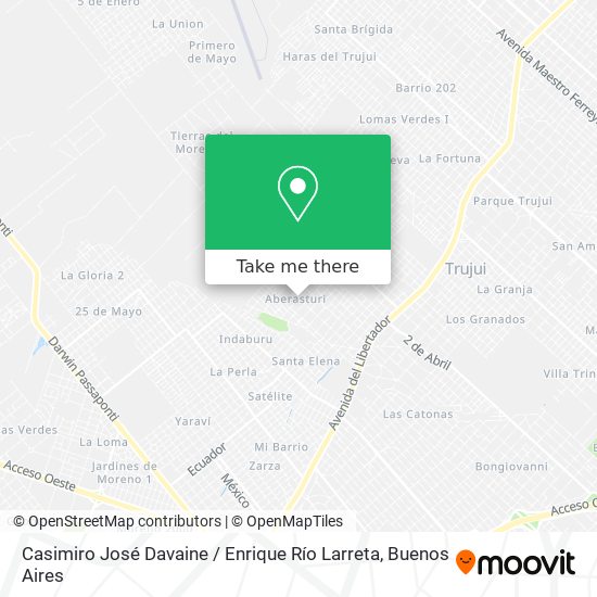 Casimiro José Davaine / Enrique Río Larreta map