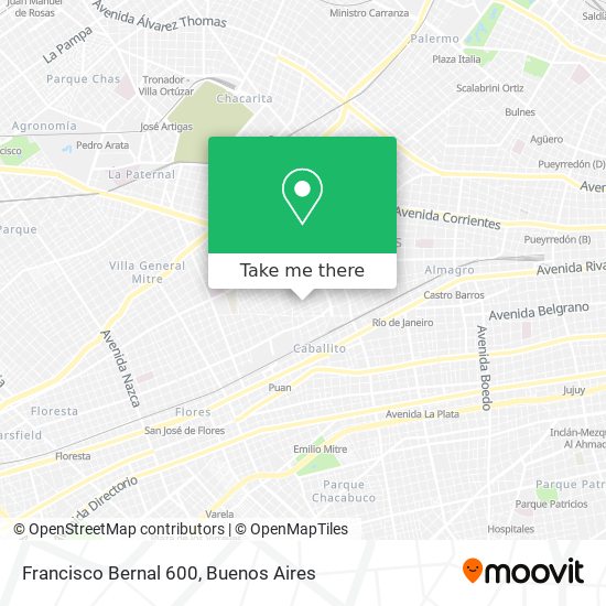 Francisco Bernal 600 map