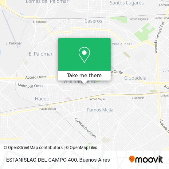 ESTANISLAO DEL CAMPO 400 map