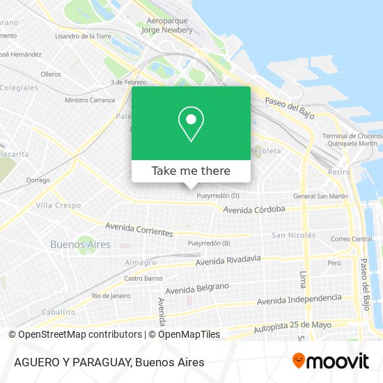 Mapa de AGUERO Y PARAGUAY