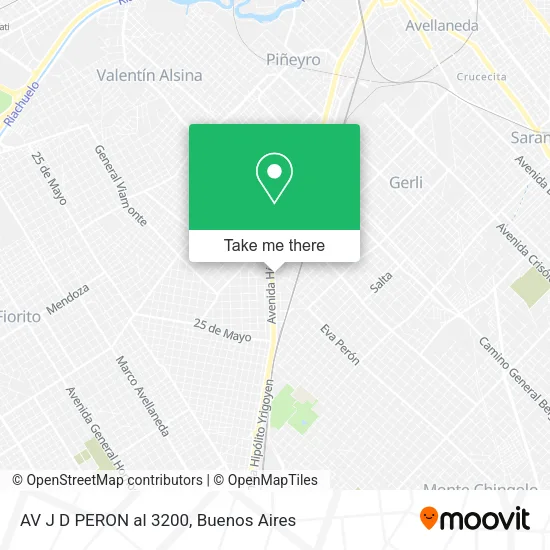 Mapa de AV  J  D  PERON  al 3200