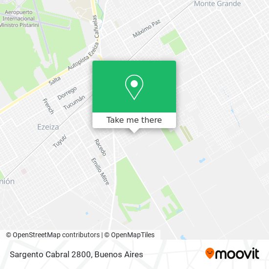 Mapa de Sargento Cabral 2800