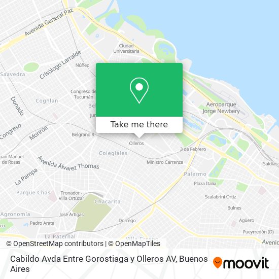Cabildo  Avda  Entre Gorostiaga y Olleros  AV map